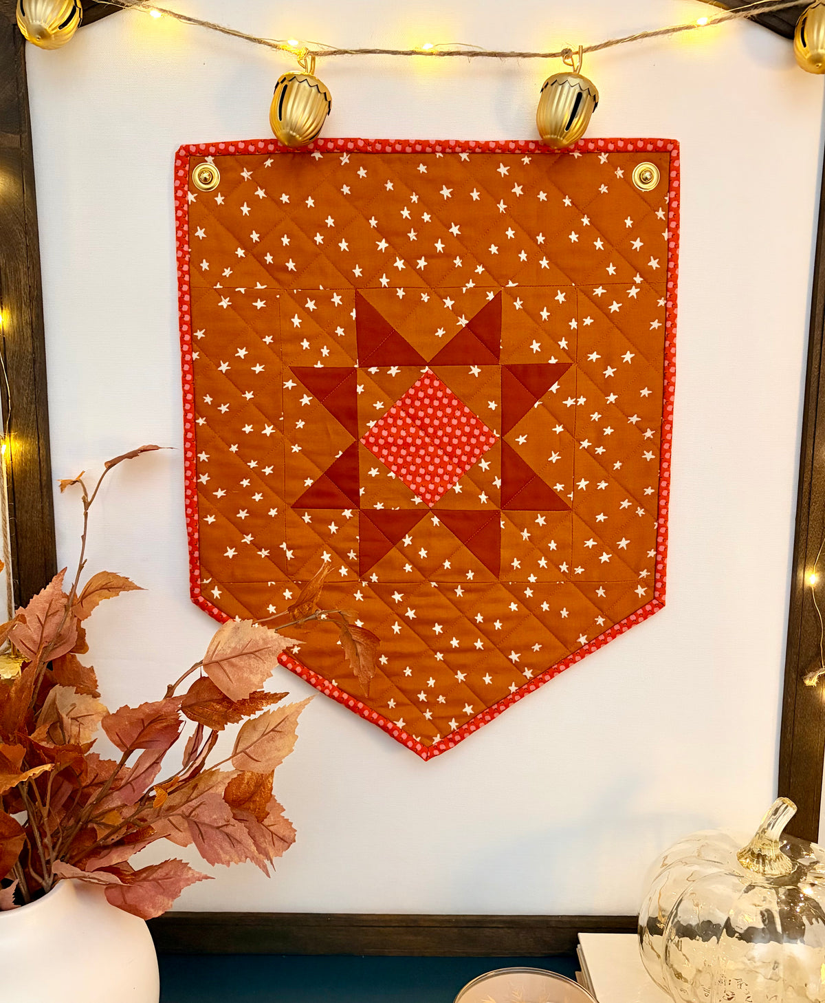 Sawtooth Star Quilted Banner | Free PDF Pattern | Digital Download