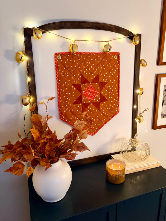 Sawtooth Star Quilted Banner | Free PDF Pattern | Digital Download