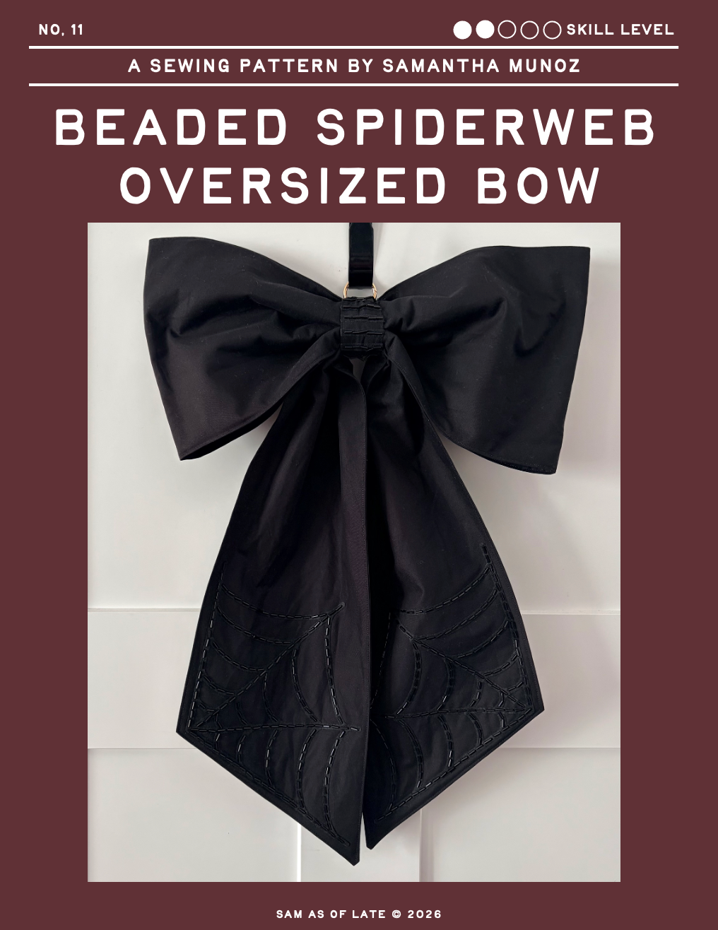 Beaded Spiderweb Oversized Bow | PDF Pattern | Digital Download
