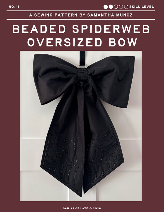 Beaded Spiderweb Oversized Bow | PDF Pattern | Digital Download