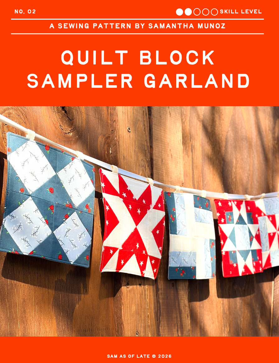 Quilt Block Sampler Garland | PDF Pattern | Digital Download