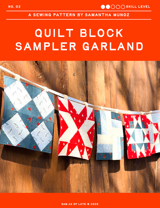 Quilt Block Sampler Garland | PDF Pattern | Digital Download
