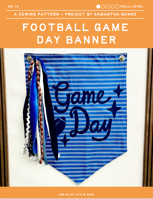 Football Game Day Banner | PDF Pattern | Digital Download